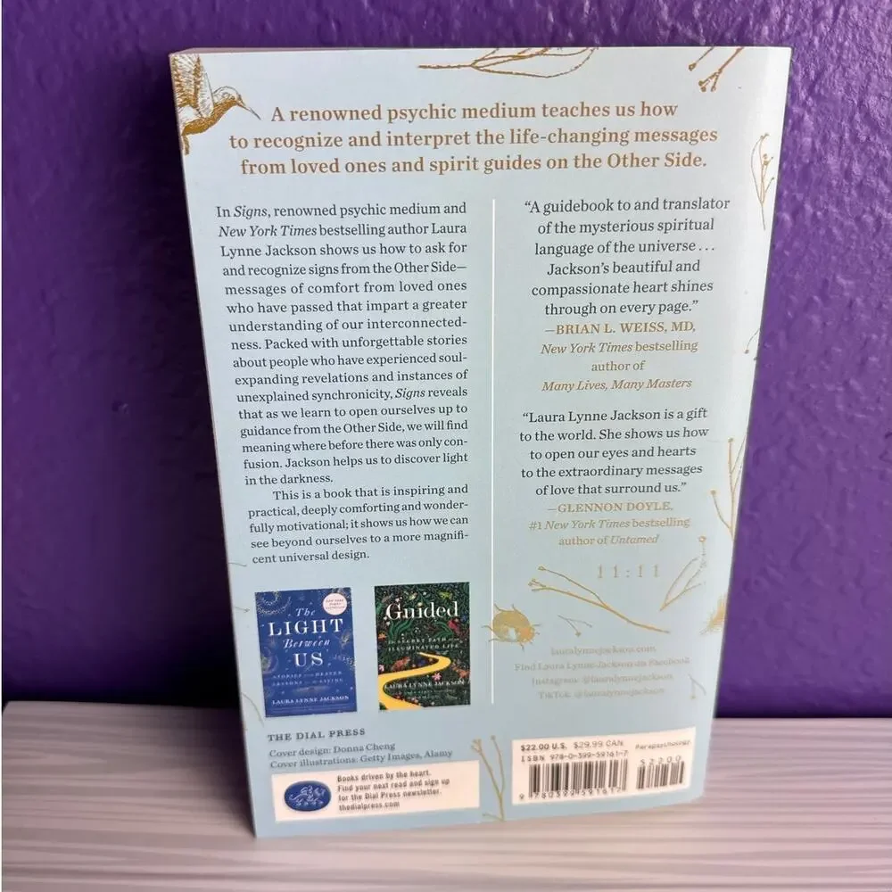 Signs Laura Lynne Jackson Paperback Book Secret Language Universe Spiritual